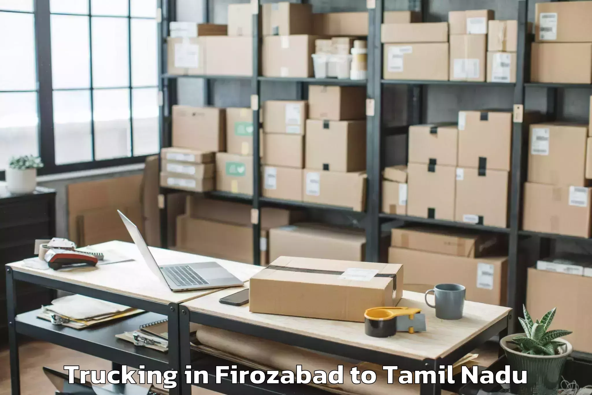 Leading Firozabad to Kattupalli Port Trucking Provider